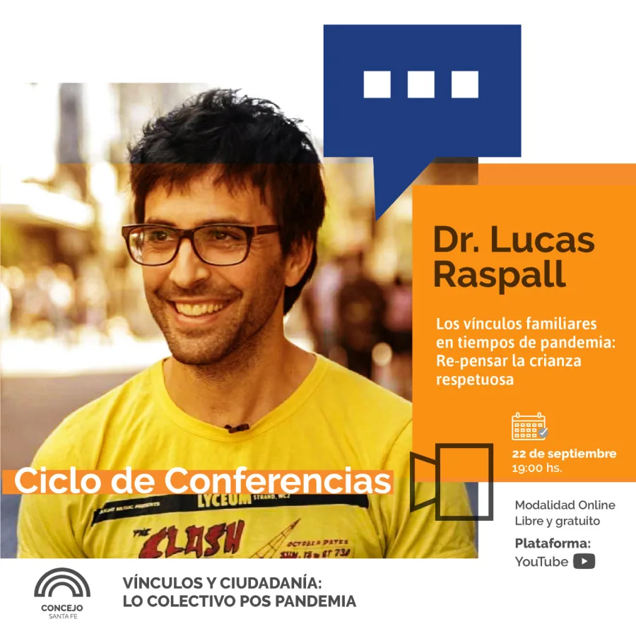 Lucas Raspall disertará sobre crianza respetuosa
