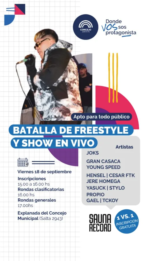 Batalla de Freestyle y show en vivo
