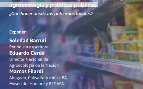 Soledad Barruti disertará sobre alimentación y políticas públicas